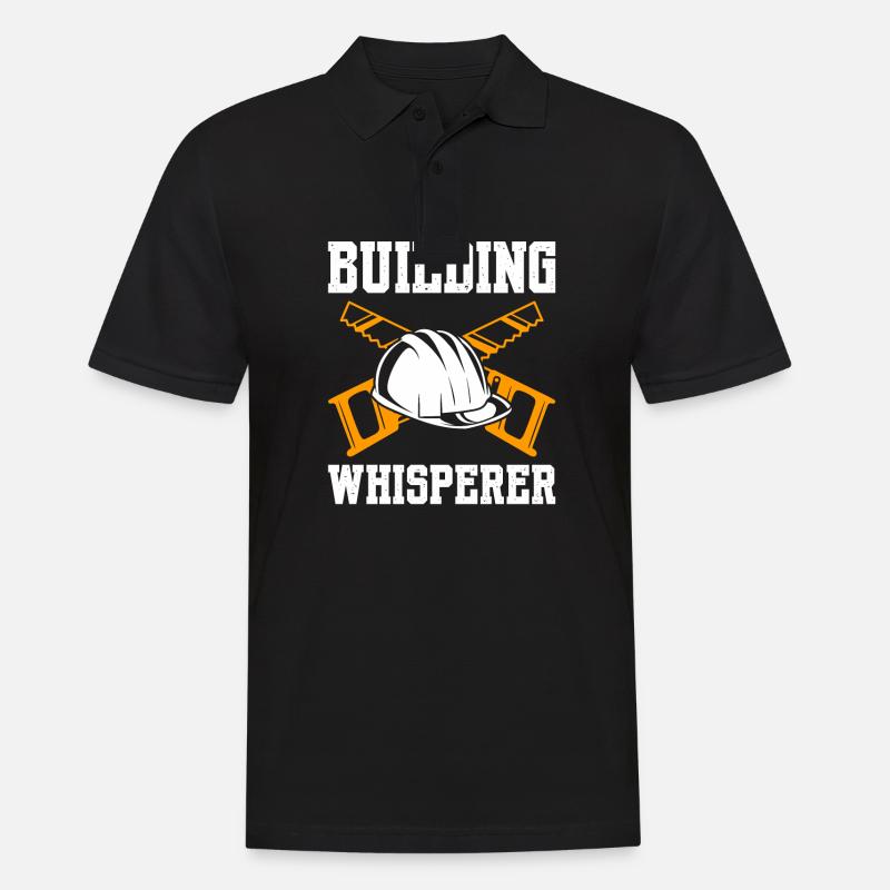 Building Whisperer Construction Worker - Männer Poloshirt - Schwarz