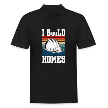 I Construction de maisons Travailleur en construction - Polo Homme - noir - Devant - Kai (181cm)