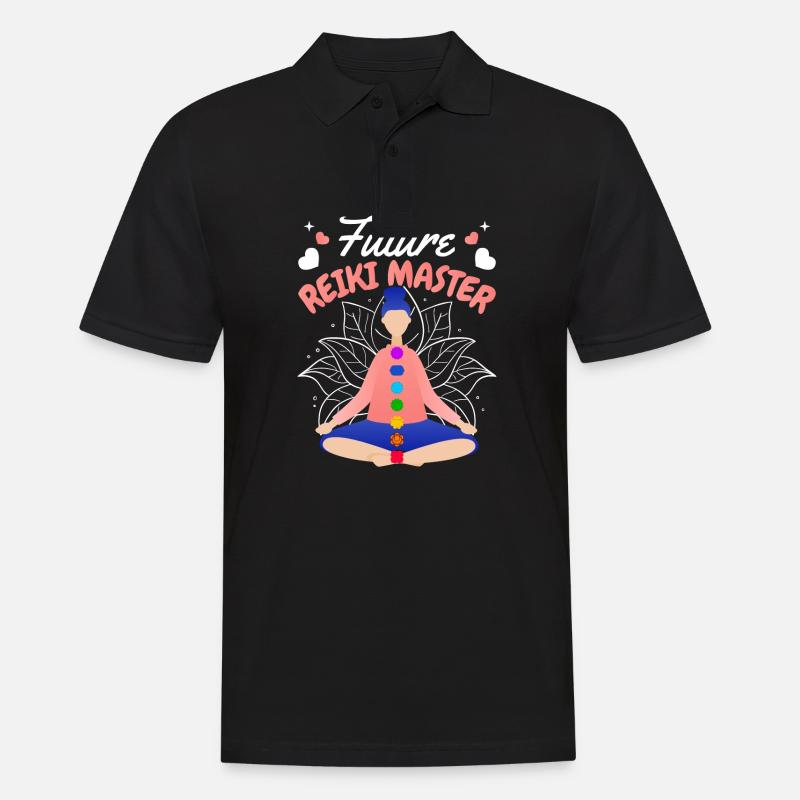 Future Reiki Master Geschenk - Männer Poloshirt - Schwarz