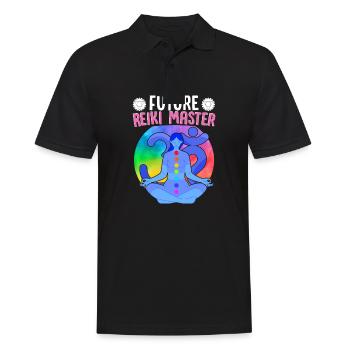 Future Reiki Master Japan Heilkunst - Männer Poloshirt - Schwarz - Vorne - Kai (181cm)