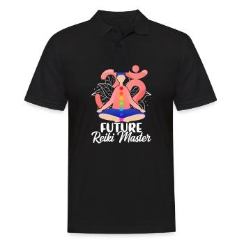 Future Reiki Master Japanisch - Männer Poloshirt - Schwarz - Vorne - Kai (181cm)