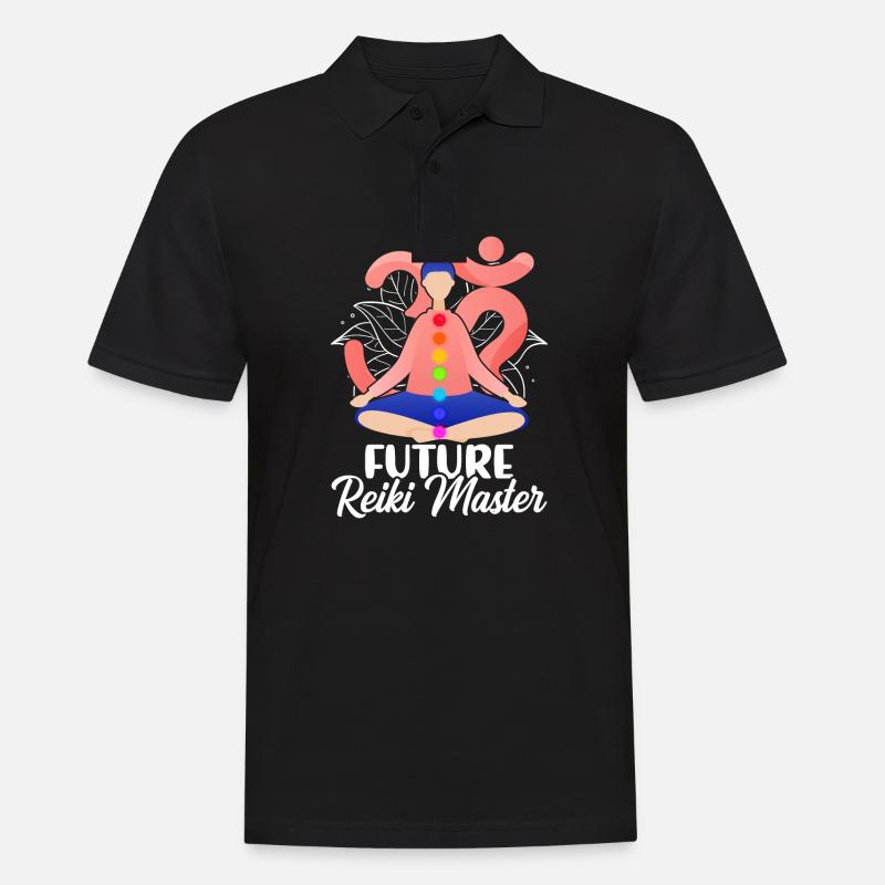 Future Reiki Master Japanisch - Männer Poloshirt - Schwarz