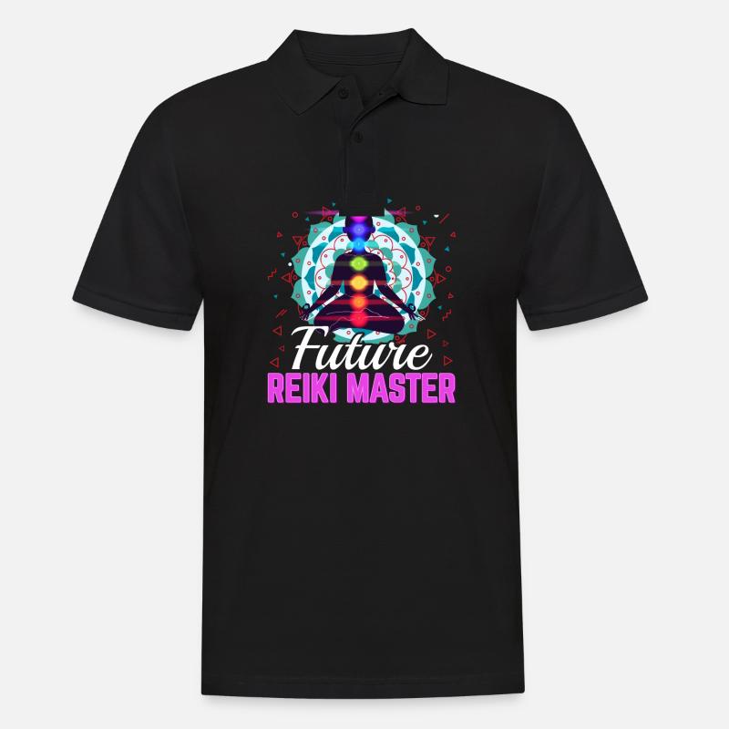 Future Reiki Master - Männer Poloshirt - Schwarz