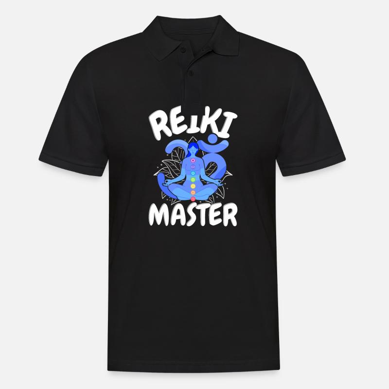 Reiki Master Geschenkidee - Männer Poloshirt - Schwarz