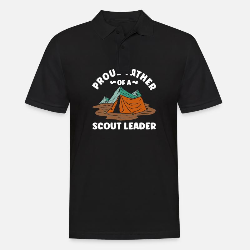 Fier Faher d’un chef scout - Polo Homme - noir