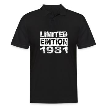 Limited Edition 1981 Geburtstag 1981 Geburtstag - Männer Poloshirt - Schwarz - Vorne - Kai (181cm)