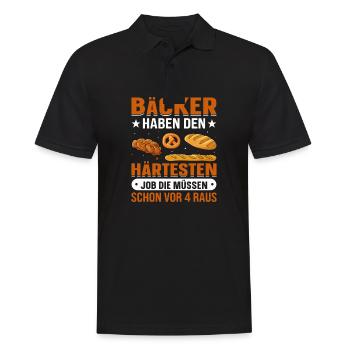 Bäcker Geschenkidee Bäckerei - Männer Poloshirt - Schwarz - Vorne - Kai (181cm)