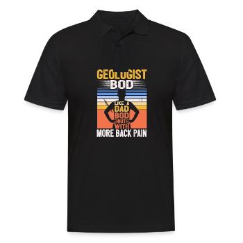Géologue Bod Like A Dad Bod Funny Rock Collector - Polo Homme - noir - Devant - Kai (181cm)
