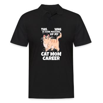 La chose de travail est sûr de gâcher ma carrière de maman chat - Polo Homme - noir - Devant - Kai (181cm)