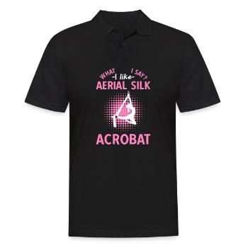 Que puis-je dire? J’aime l’acrobate aérien en soie - Polo Homme - noir - Devant - Kai (181cm)