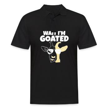 Drôle de mème Internet Wait I’m Goated Sports - Polo Homme - noir - Devant - Kai (181cm)