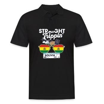 Straight Trippin' Bolivia Vacation Tour Travel - Männer Poloshirt - Schwarz - Vorne - Kai (181cm)