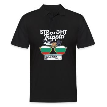 Straight Trippin' Bulgaria Vacation Tour Travel - Männer Poloshirt - Schwarz - Vorne - Kai (181cm)