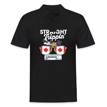 Straight Trippin' Canada Vacation Tour Voyage - Polo Homme - noir - Devant - Kai (181cm)