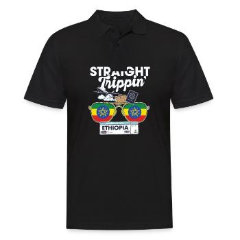 Straight Trippin' Ethiopia Vacation Tour Travel - Polo Homme - noir - Devant - Kai (181cm)