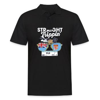 Straight Trippin' Fiji Vacation Tour Travel Trip - Polo Homme - noir - Devant - Kai (181cm)