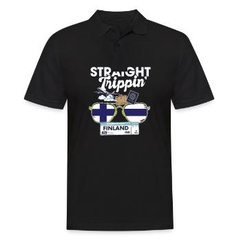 Straight Trippin' Finland Vacation Tour Travel - Polo Homme - noir - Devant - Kai (181cm)