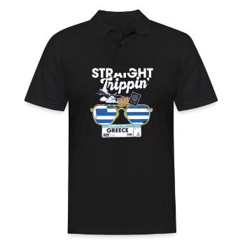 Straight Trippin' Grèce Vacation Tour Voyage - Polo Homme - noir - Devant - Kai (181cm)