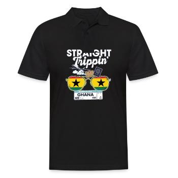 Straight Trippin' Ghana Vacation Tour Travel Trip - Polo Homme - noir - Devant - Kai (181cm)