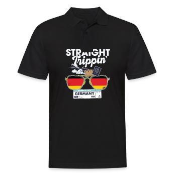 Straight Trippin' Germany Vacation Tour Travel - Men's Polo Shirt - black - Front - Kai (181cm)