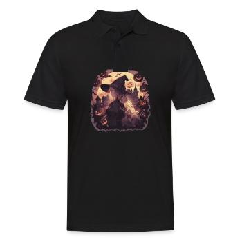 Witch Helloween Witches Outfit Witches - Men's Polo Shirt - black - Front - Kai (181cm)