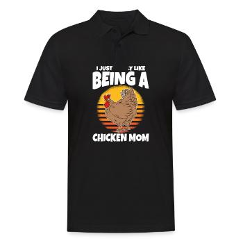 I Just Really Like Being A Chicken Mom - Men's Polo Shirt - black - Front - Kai (181cm)