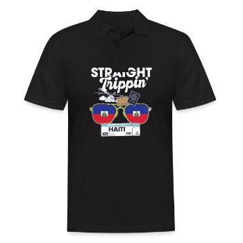 Straight Trippin' Haiti Vacation Tour Travel Trip - Polo Homme - noir - Devant - Kai (181cm)