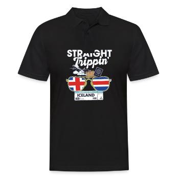 Straight Trippin' Iceland Vacation Tour Voyage - Polo Homme - noir - Devant - Kai (181cm)