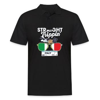 Straight Trippin' Italy Vacation Tour Travel Trip - Men's Polo Shirt - black - Front - Kai (181cm)