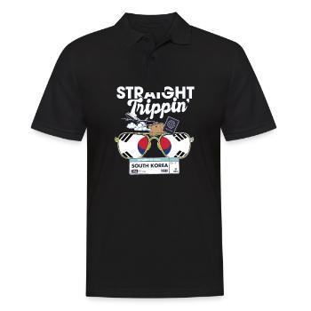 Straight Trippin' Korea Vacation Tour Travel Trip - Polo Homme - noir - Devant - Kai (181cm)