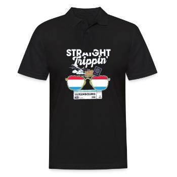 Straight Trippin' Luxembourg Vacation Tour Travel - Polo Homme - noir - Devant - Kai (181cm)