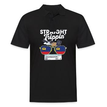 Straight Trippin' Liechtenstein Vacation Tour - Men's Polo Shirt - black - Front - Kai (181cm)
