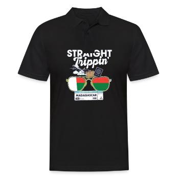 Straight Trippin' Madagascar Vacation Tour Travel - Männer Poloshirt - Schwarz - Vorne - Kai (181cm)