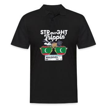 Straight Trippin' Maldives Vacation Tour Travel - Männer Poloshirt - Schwarz - Vorne - Kai (181cm)