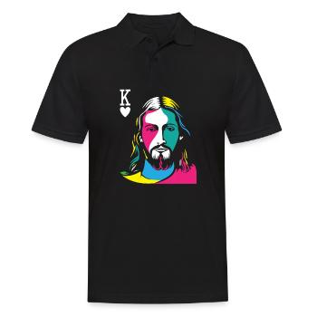 Religious Christian Believers Jesus Christ Is - Männer Poloshirt - Schwarz - Vorne - Kai (181cm)