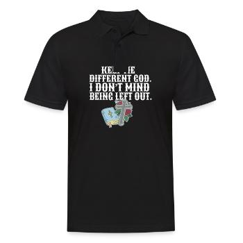 Citation religieuse Les croyants chrétiens me gardent - Polo Homme - noir - Devant - Kai (181cm)