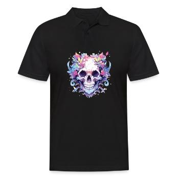 Crâne Crâne Crâne Squelette Os - Polo Homme - noir - Devant - Kai (181cm)