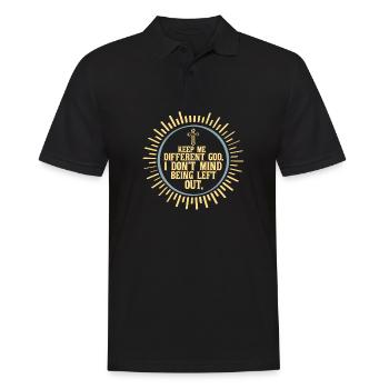 Keep Me Different God Holy Cross Catholic - Men's Polo Shirt - black - Front - Kai (181cm)