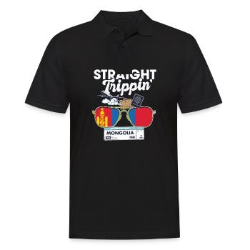 Straight Trippin' Mongolie Vacation Tour Travel - Polo Homme - noir - Devant - Kai (181cm)