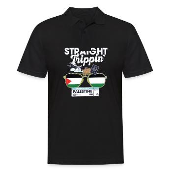 Straight Trippin' Palestine Vacation Tour Travel - Polo Homme - noir - Devant - Kai (181cm)