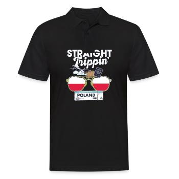 Straight Trippin' Poland Vacation Tour Travel - Männer Poloshirt - Schwarz - Vorne - Kai (181cm)
