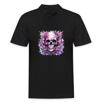 Totenkopf - Männer Poloshirt - Schwarz - Vorne - Kai (181cm)