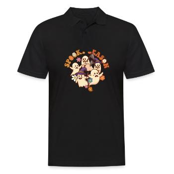 Halloween Spooky Season Boo Ghost Grim Reaper - Polo Homme - noir - Devant - Kai (181cm)