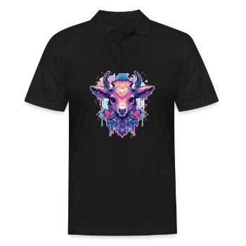 Vache Tête de vache Audacieuse Agriculture Veau - Polo Homme - noir - Devant - Kai (181cm)