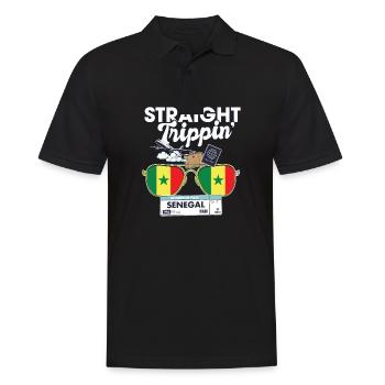 Straight Trippin' Senegal Vacation Tour Travel - Männer Poloshirt - Schwarz - Vorne - Kai (181cm)