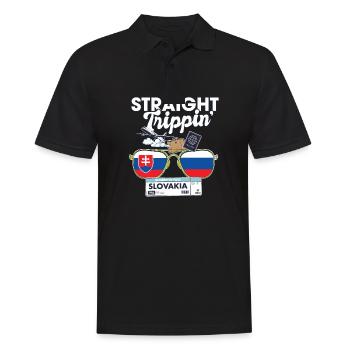 Straight Trippin' Slovakia Vacation Tour Travel - Männer Poloshirt - Schwarz - Vorne - Kai (181cm)