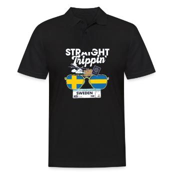 Straight Trippin' Suède Vacation Tour Travel - Polo Homme - noir - Devant - Kai (181cm)