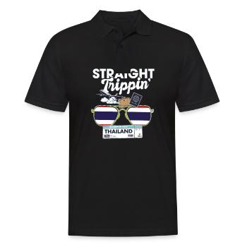 Straight Trippin' Thailand Vacation Tour Voyage - Polo Homme - noir - Devant - Kai (181cm)