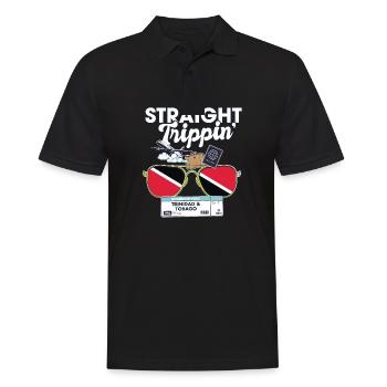 Straight Trippin' Trinidad And Tobago Vacation - Men's Polo Shirt - black - Front - Kai (181cm)