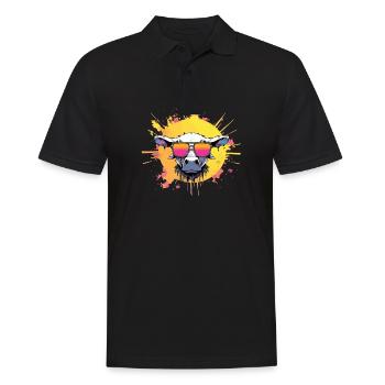 Vache Tête de vache Vaches Agriculture Éleveur de vaches - Polo Homme - noir - Devant - Kai (181cm)